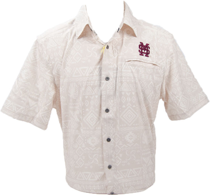 Chiliwear Aztec Interlocking Ms Hawaiian Shirt - Button (800x800), Png Download