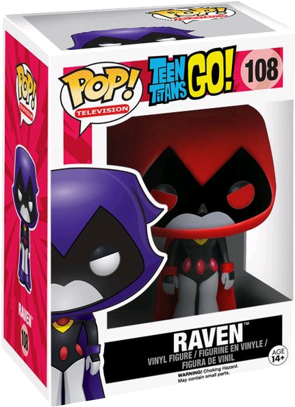 Teen Titans Go - Teen Titans Go! Raven Red Pop! Vinyl Figure (600x600), Png Download