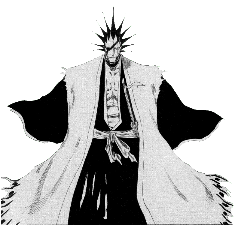 [ Img] Contra Kenshiro - Kenpachi Zaraki Black And White (782x750), Png Download