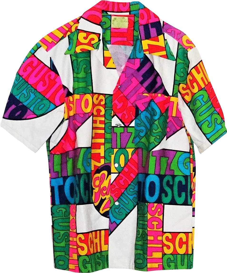 This Vintage Hawaiian Shirt By Ui Maikai For Schlitz - Neon Hawaiian Shirts (1143x1143), Png Download