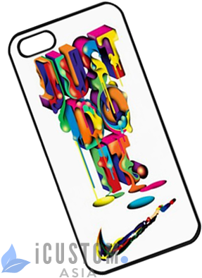 Nike Just Do It Colorful Art Iphone 5 5s Case - Mobile Phone (327x400), Png Download