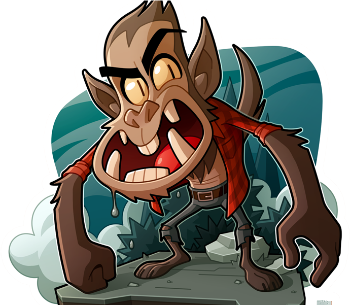 Dribbble Mathieubeaulieu Wolfman Final - Illustration (800x600), Png Download