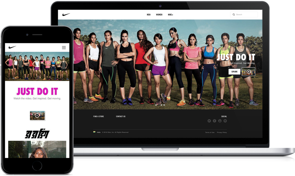 Website Macbookpro Iphone Nike (1000x682), Png Download