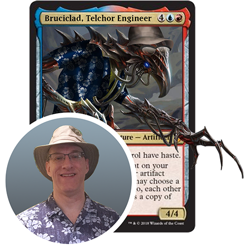Brudiclad And Hawaiian Shirts By Bruce Richard - Magic: The Gathering (600x540), Png Download