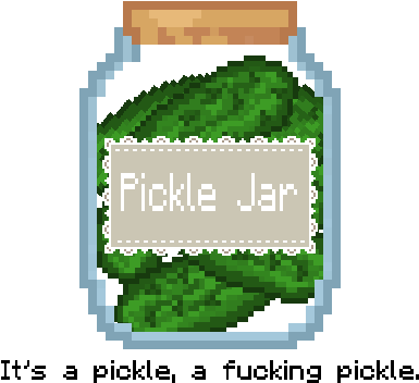 Hey Tyleroakley, I Made A Pixel Art Of A Jar Of Pickles - Illustration (400x400), Png Download