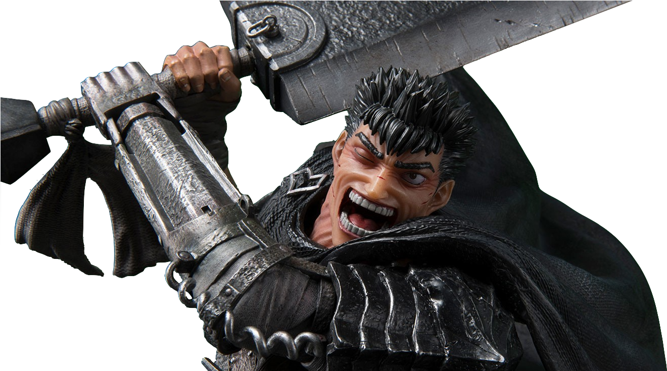 First4figures Berserk Guts The Black Swordman Statue - Black Swordsman (1500x1000), Png Download