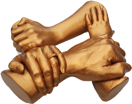Family Hand Casting - Impression Of Baby Feet And Hands (440x660), Png Download