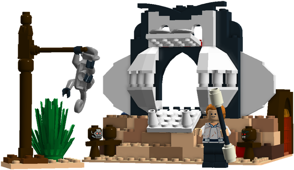 Monkey Head From 'the Secret Of Monkey Island' - Lego Monkey Island Head (1600x848), Png Download