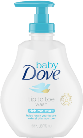 Baby Dove Rich Moisture Tip To Toe Wash 13 Oz - Dove Cream For Baby (459x460), Png Download