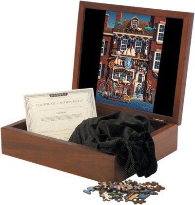 Dowdle Wooden Puzzle - Antique Store Dowdle Folk Art 500 Piece Puzzle (400x421), Png Download