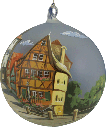 Glass Storm Light Ball "rothenburg's Plönlein" - Locket (433x520), Png Download