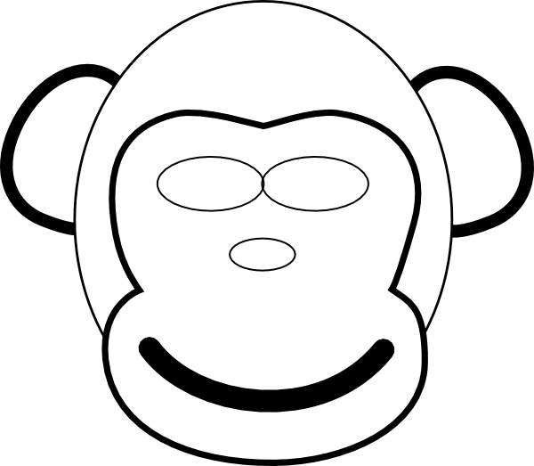 Download How To Set Use Monkey Face Clipart Monkey Black White Vector Png Image With No Background Pngkey Com