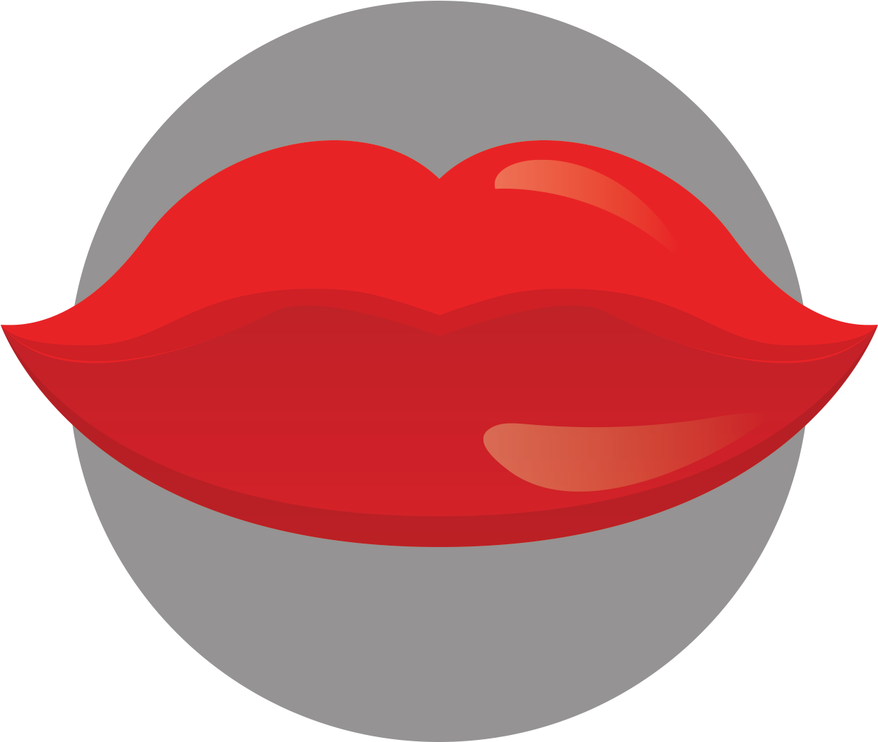 Red Lips - Illustration (1500x1500), Png Download