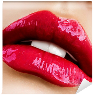 Red Lipstick Wall Mural • Pixers® • We Live To Change - Lipstick (400x400), Png Download