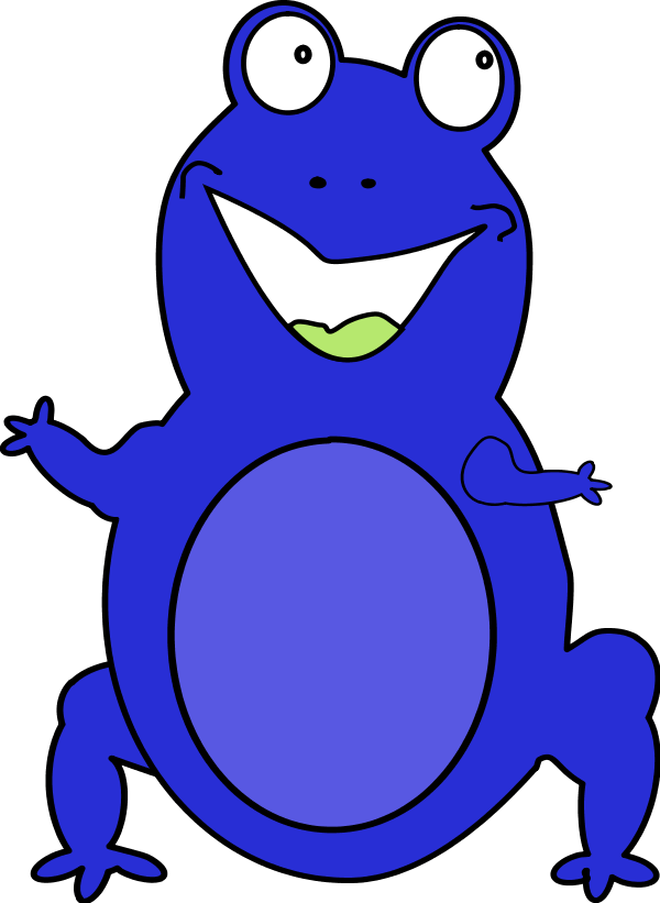 Frog Smiling Cartoon Funny Comic - Annimated Frog (600x821), Png Download
