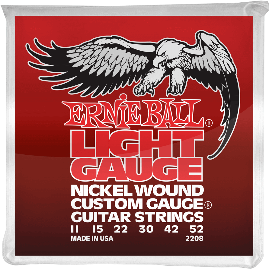 Light Nickel Wound W/ Wound G Electric Guitar Strings - Ernie Ball 13 56 (1000x1000), Png Download