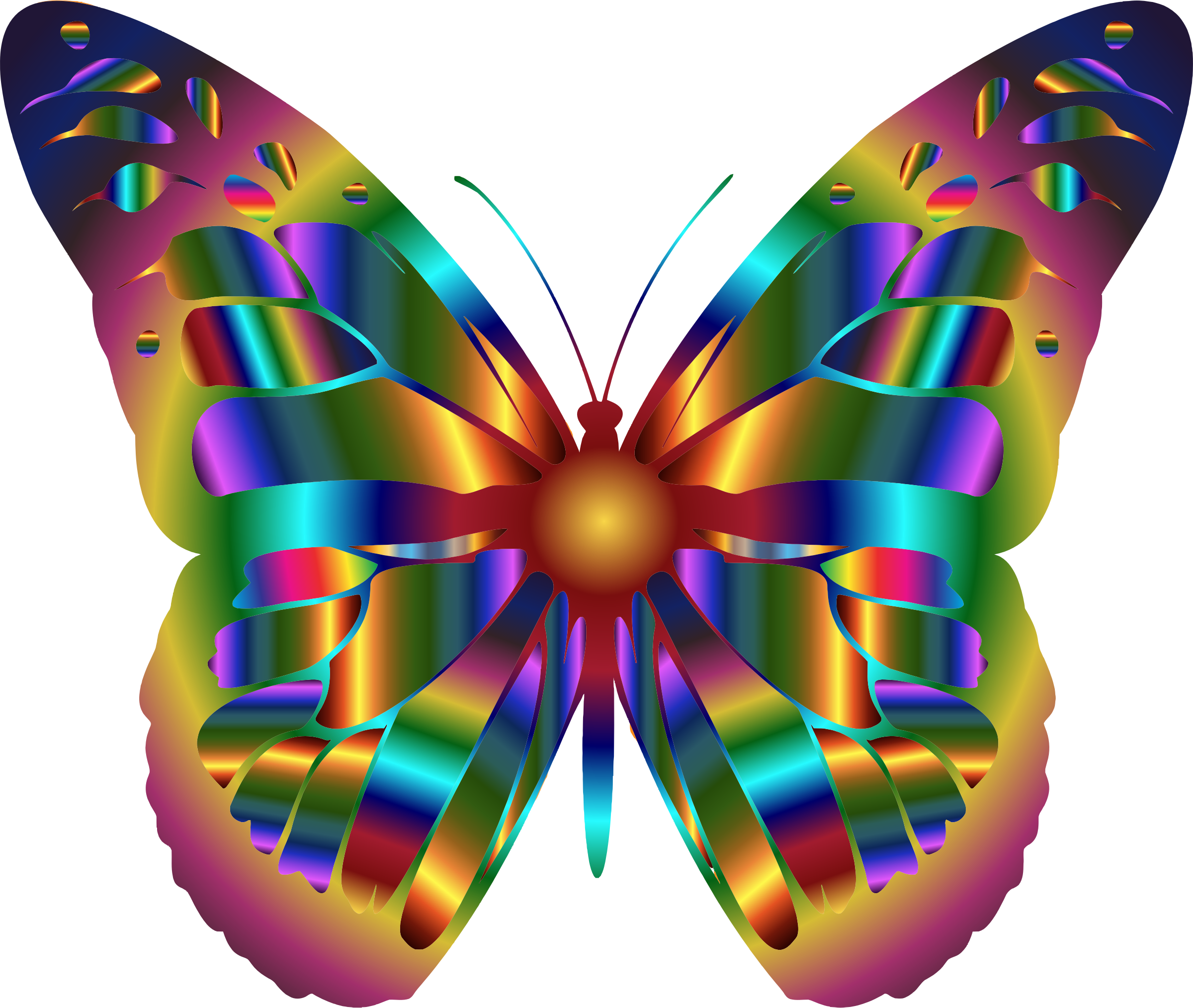 This Free Icons Png Design Of Iridescent Monarch Butterfly (2400x2028), Png Download