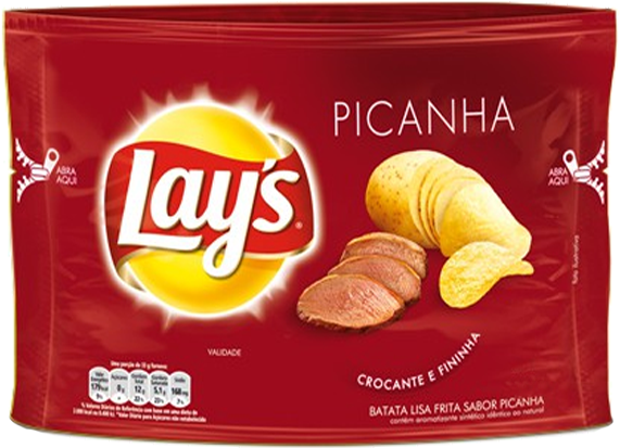 Batata Lisa Frita Sabor Picanha Lay's 96g - Lays Barbecue Party Size (600x600), Png Download