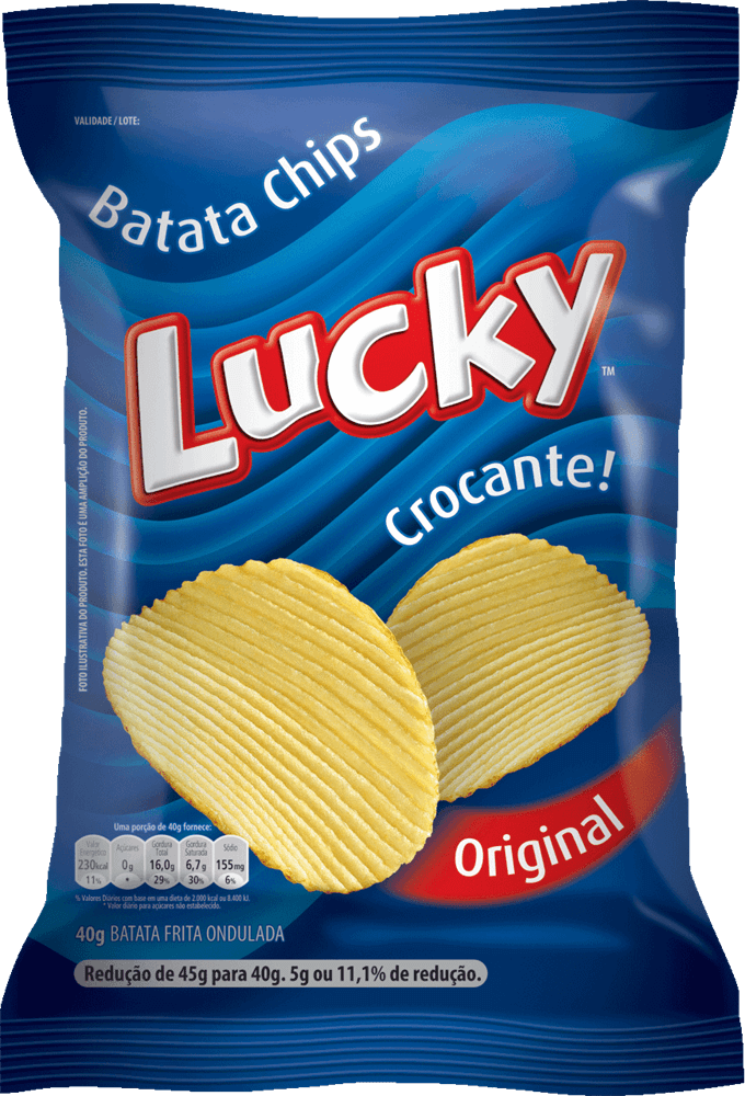 Batata Frita Luck Original 40g (680x1000), Png Download