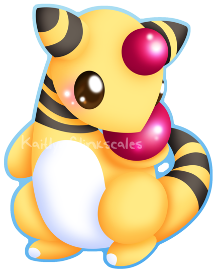Ampharos V2 By Kaitlynclinkscales - Deviantart Ampharos (600x600), Png Download