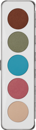 Kryolan Eye Shadow Palette 5 Colors Iridescent - Eye Shadow (350x450), Png Download
