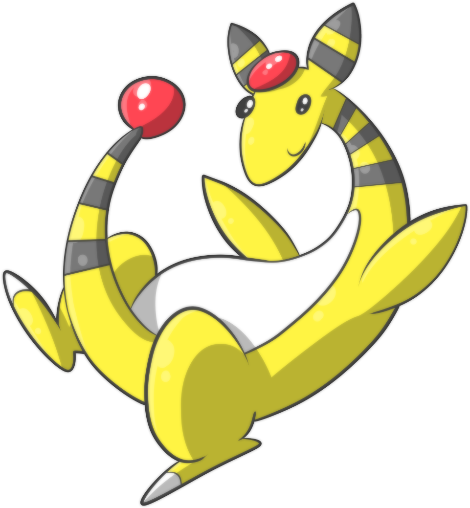 View Ampharos , - Cartoon (1000x1057), Png Download