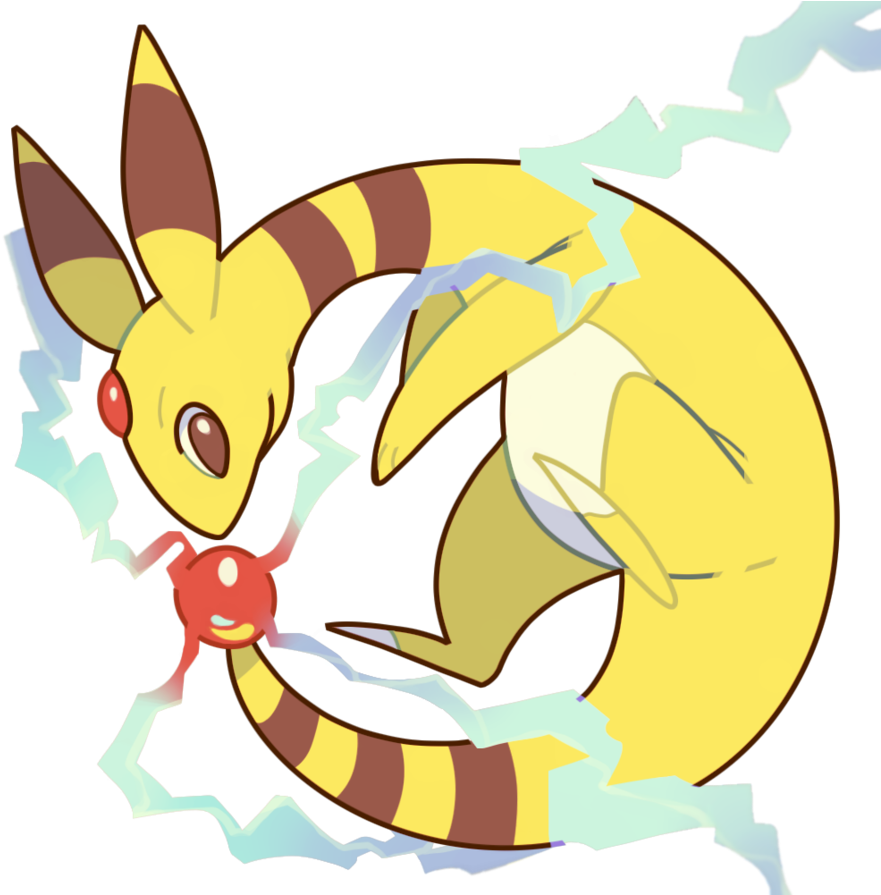 Ampharos Charge By Mblock - Cartoon (894x894), Png Download