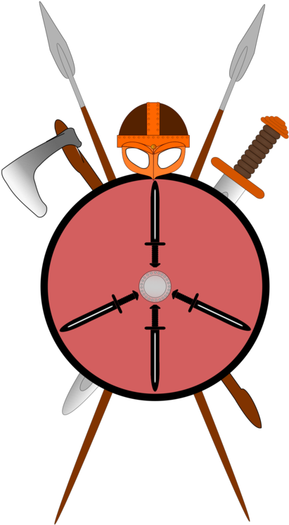 Shield Weapon Sword Spear Knight - Shield (527x750), Png Download