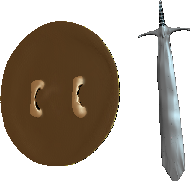 Sword And Shield Png Download - Cold Weapon (1070x612), Png Download