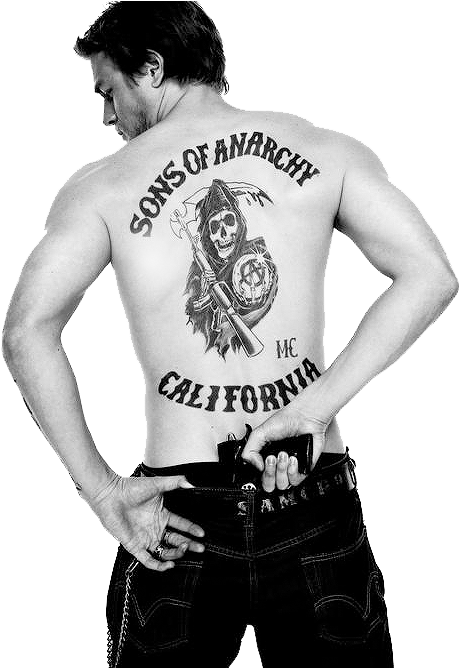 Charlie Hunnam <3 - Sons Of Anarchy Back (500x667), Png Download