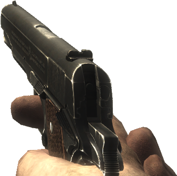 Waw M1911 First Person View - World At War M1911 (550x384), Png Download