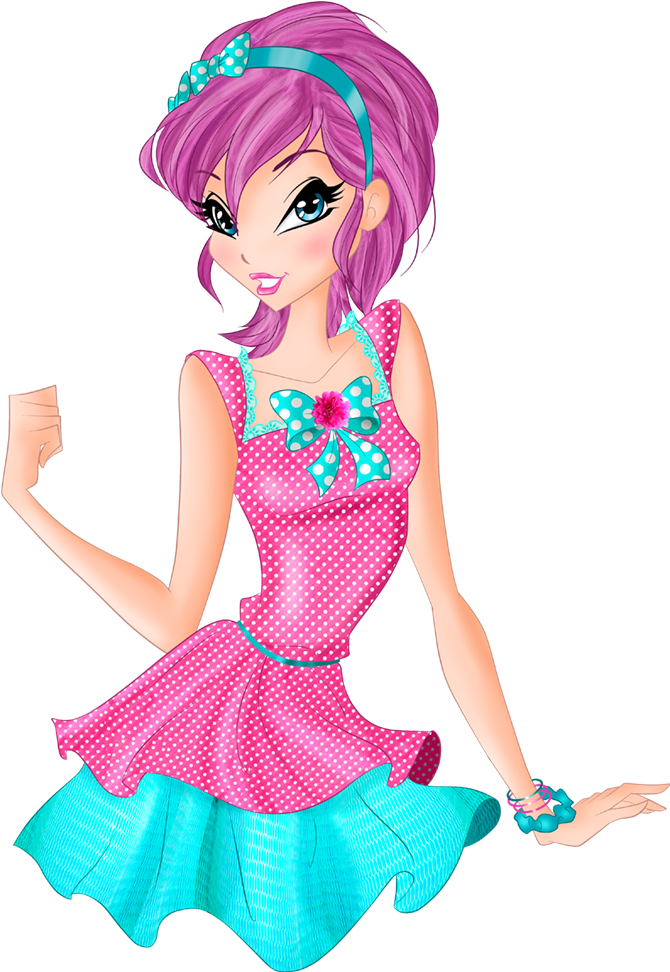 World Of Winx Chef Chic Tecna Dotted Outfit Png Picture - Tecna (1000x1000), Png Download