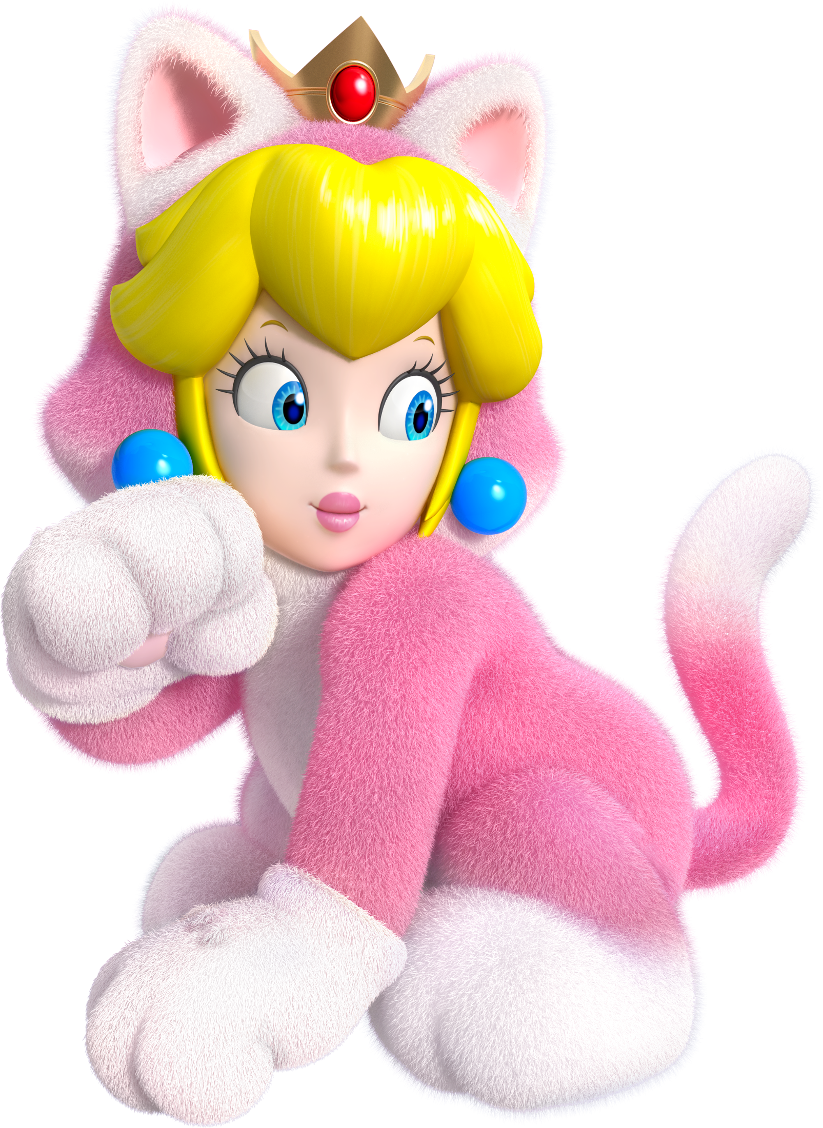 Super Mario Cat Peach (1605x2200), Png Download