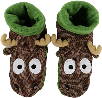 Lazy One Moose Woodland Slipper - Woodlands Slippers Moose (500x500), Png Download