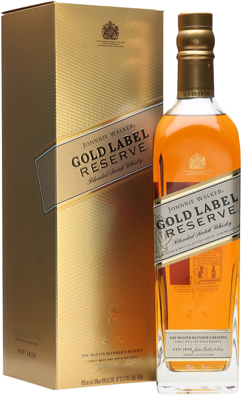 Johnnie Walker Gold Label Res Whisky 750ml Gboxed - Gold Label Reserve (900x900), Png Download