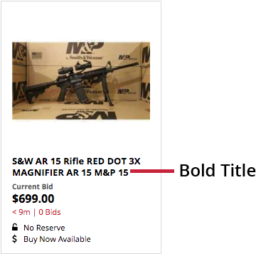 Makes The Item Title Display In Boldface When Displayed - Ar-15 Style Rifle (366x357), Png Download