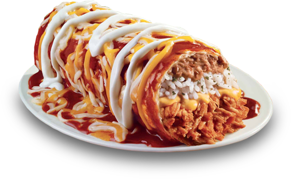 Source - Http - //www - Tacobell - Com/food/burritos - Smothered Burrito From Taco Bell (610x484), Png Download