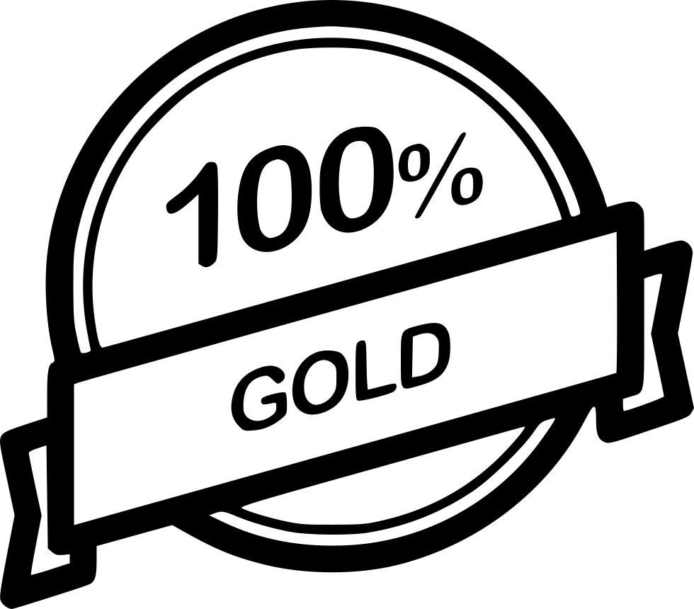 Gold Label Percent Guarantee - Money Back Icon Svg (980x860), Png Download