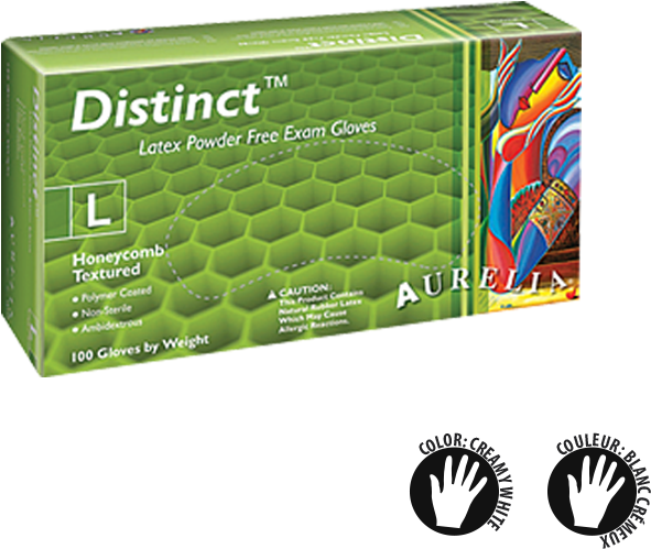 Distinct Latex Gloves - Aurelia Distinct Latex Glove, Powder Free, 9.4" Length, (700x700), Png Download