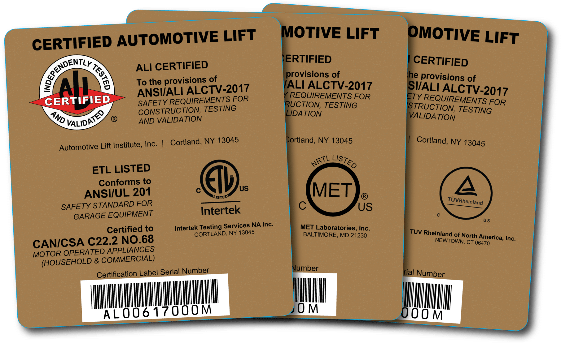 Lifts Must Pass Tougher Testing To Earn Ali Gold Label - Etl (2000x1126), Png Download