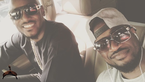 2face And Peter Okoye Share A Selfie As They Arrive - 2baba (582x330), Png Download