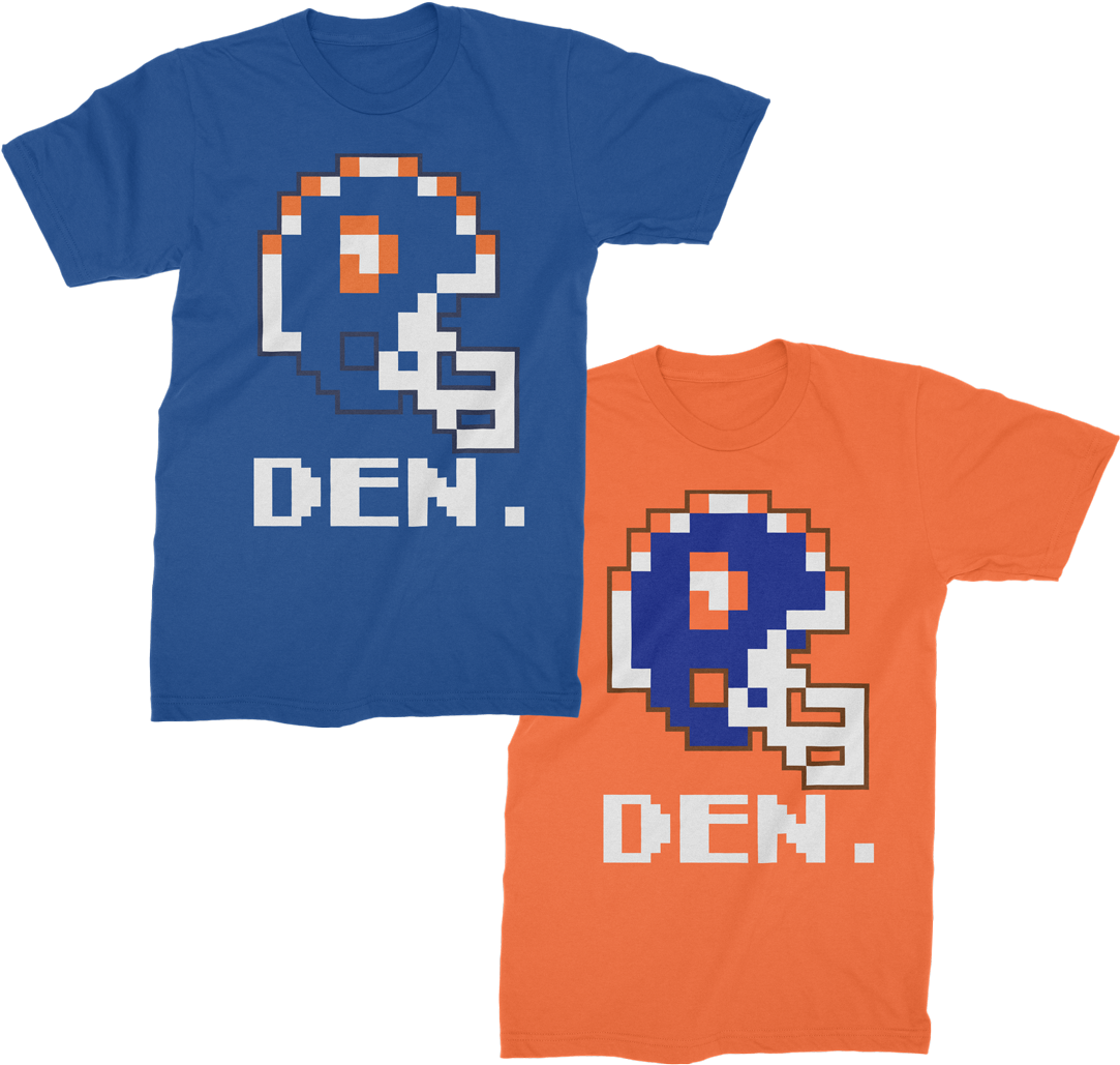 Tecmo Bowl T Shirt Broncos (1100x1100), Png Download