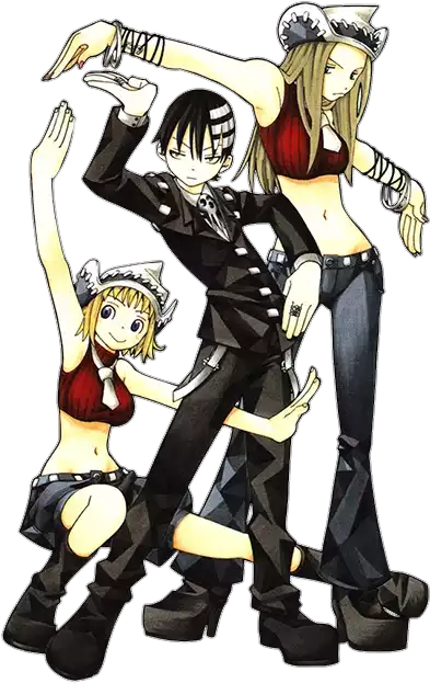 Death The Kid, Liz, & Patty Render By Skodwarde (400x633), Png Download