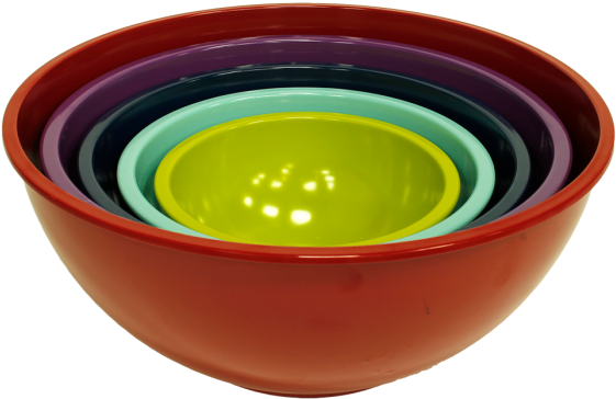 Proctor Silex Set Of 5 Melamine Mixing Bowls Assorted (700x467), Png Download