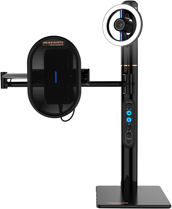 Featuring A Full Hd Webcam And High Quality 48khz/24 - Marantz Turret Broadcast Video Streaming System (659x712), Png Download