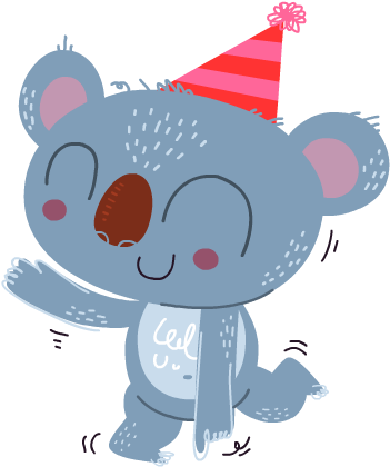 Ree Koala Emoji - Party (356x444), Png Download