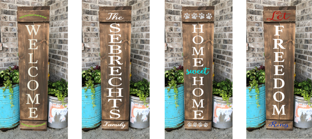 Porchplanksignscollage - Porch Signs! (1000x445), Png Download
