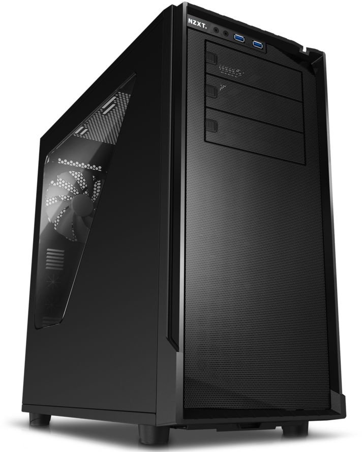 Nzxt Source 530 Full Tower Casing Matte Black (900x900), Png Download