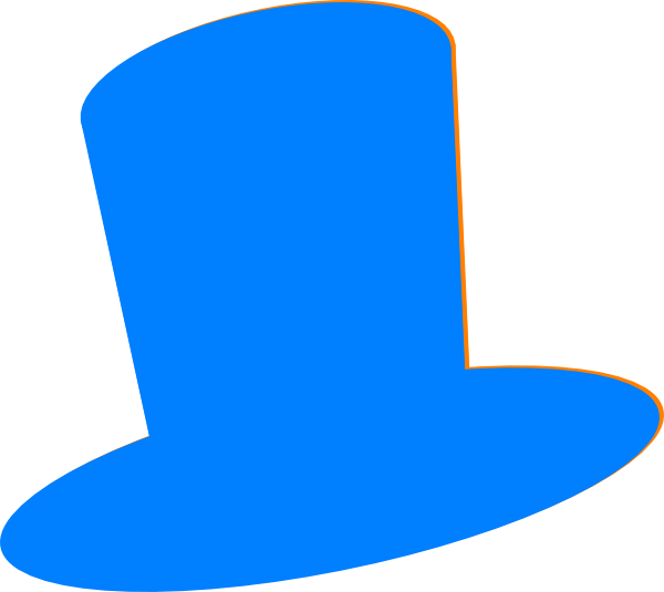 Blue Hat Cliparts - Blue Top Hat Clipart (600x535), Png Download