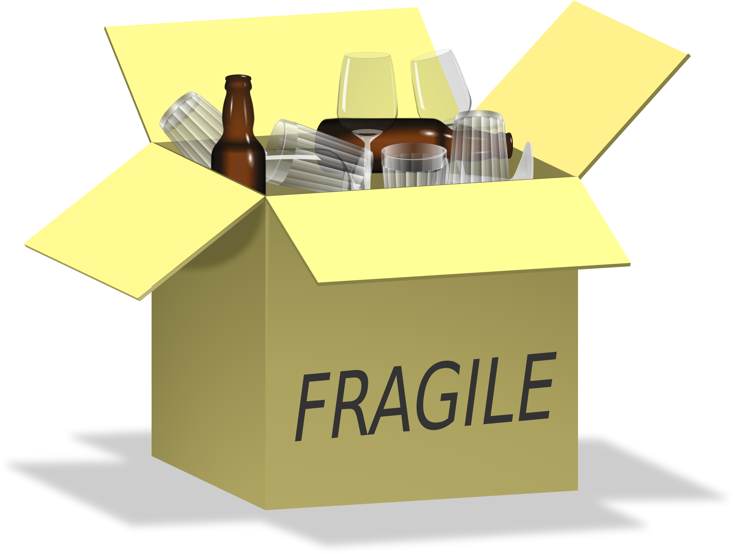 This Free Icons Png Design Of Fragile, Glass, Box, (2355x1780), Png Download